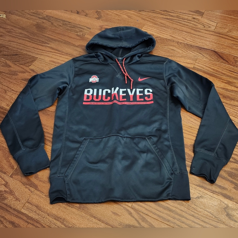 Nike Ohio State Buckeyes Gray Unisex Hoodie Size Small‎
